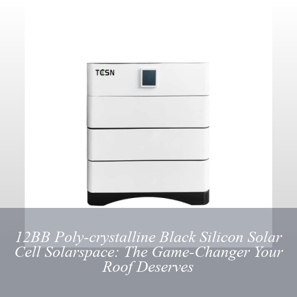 12BB Poly-crystalline Black Silicon Solar Cell Solarspace: The Game-Changer Your Roof Deserves